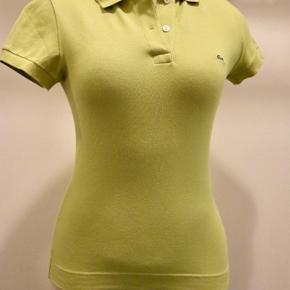 Sz 2 34 XS NWOT green women's LACOSTE  Polo Top